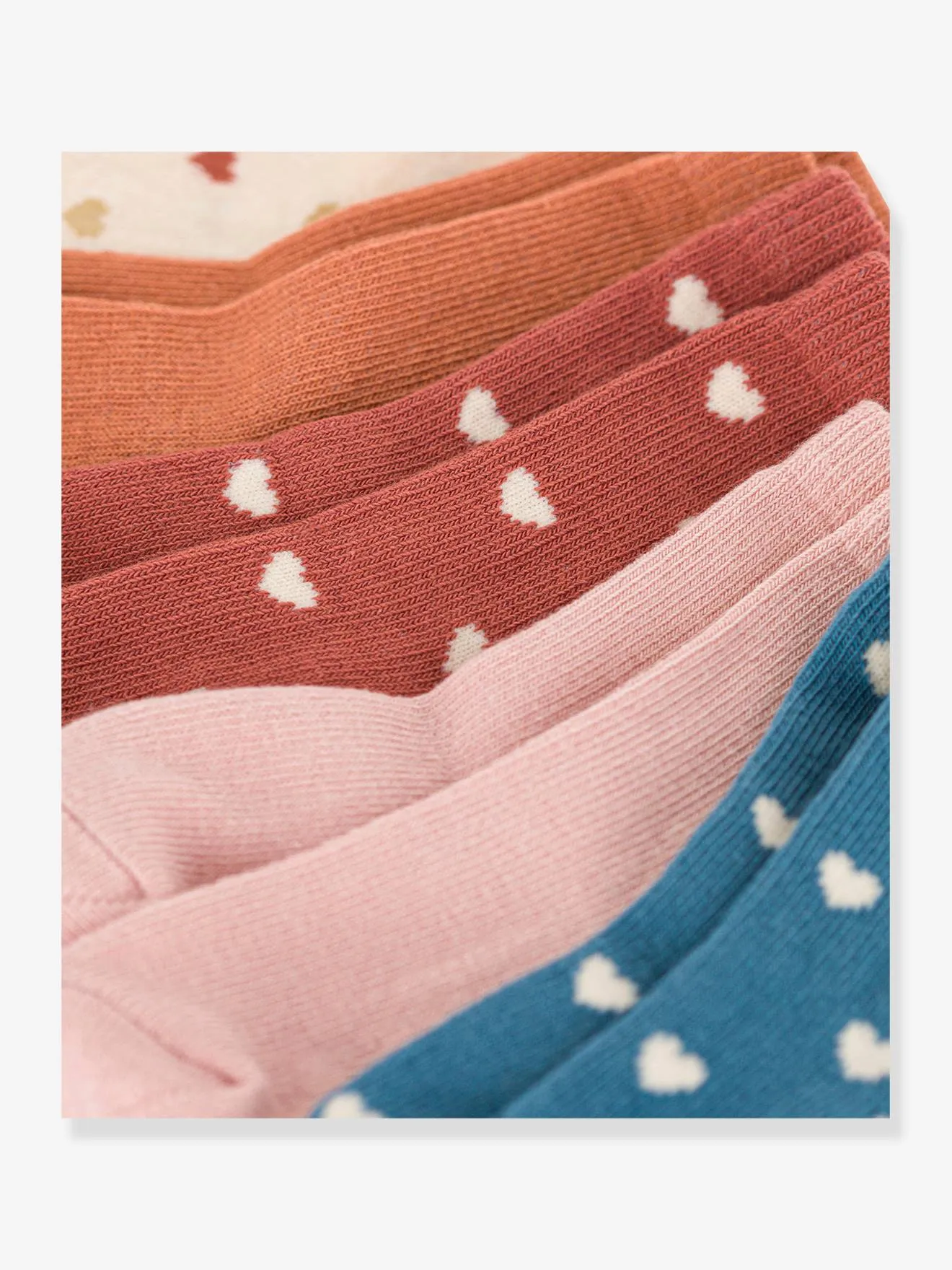 Lot de 5 paires de chaussettes coeurs bébé PETIT BATEAU multicolore - Petit Bateau