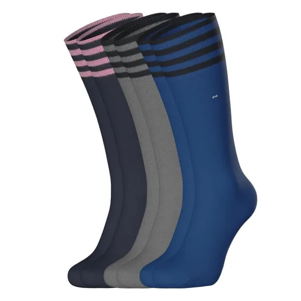 Pack de 3 paires de chaussettes homme bleu et gris par Eden Park