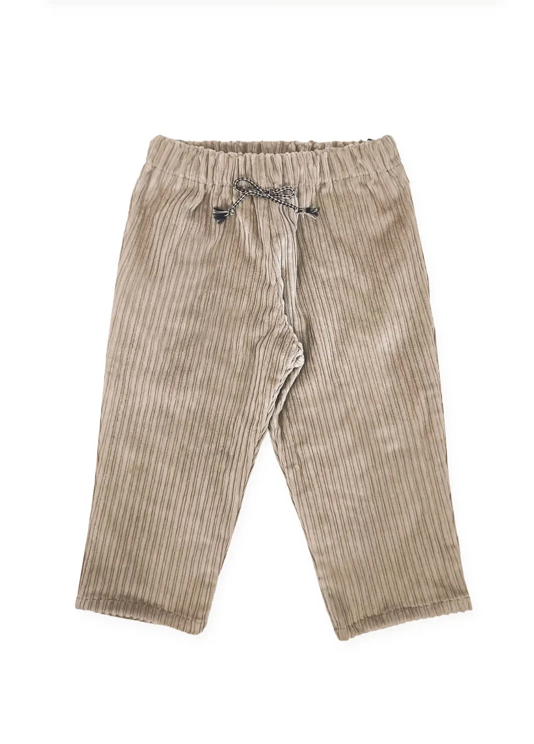 Pantalon bébé velours Sable