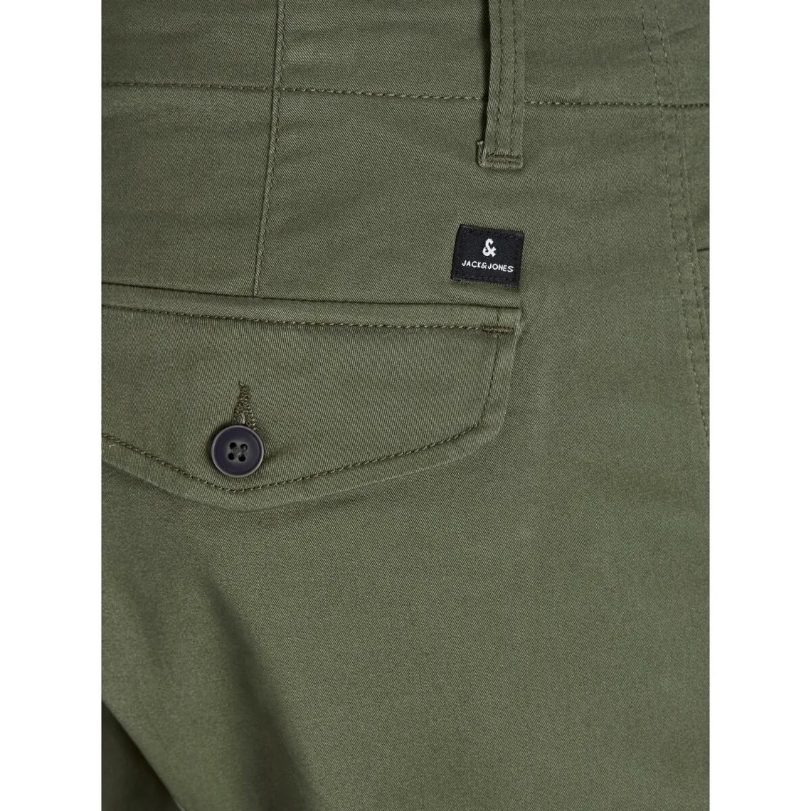 Pantalon cargo Slim Fit Vert foncé en coton | 3 Suisses