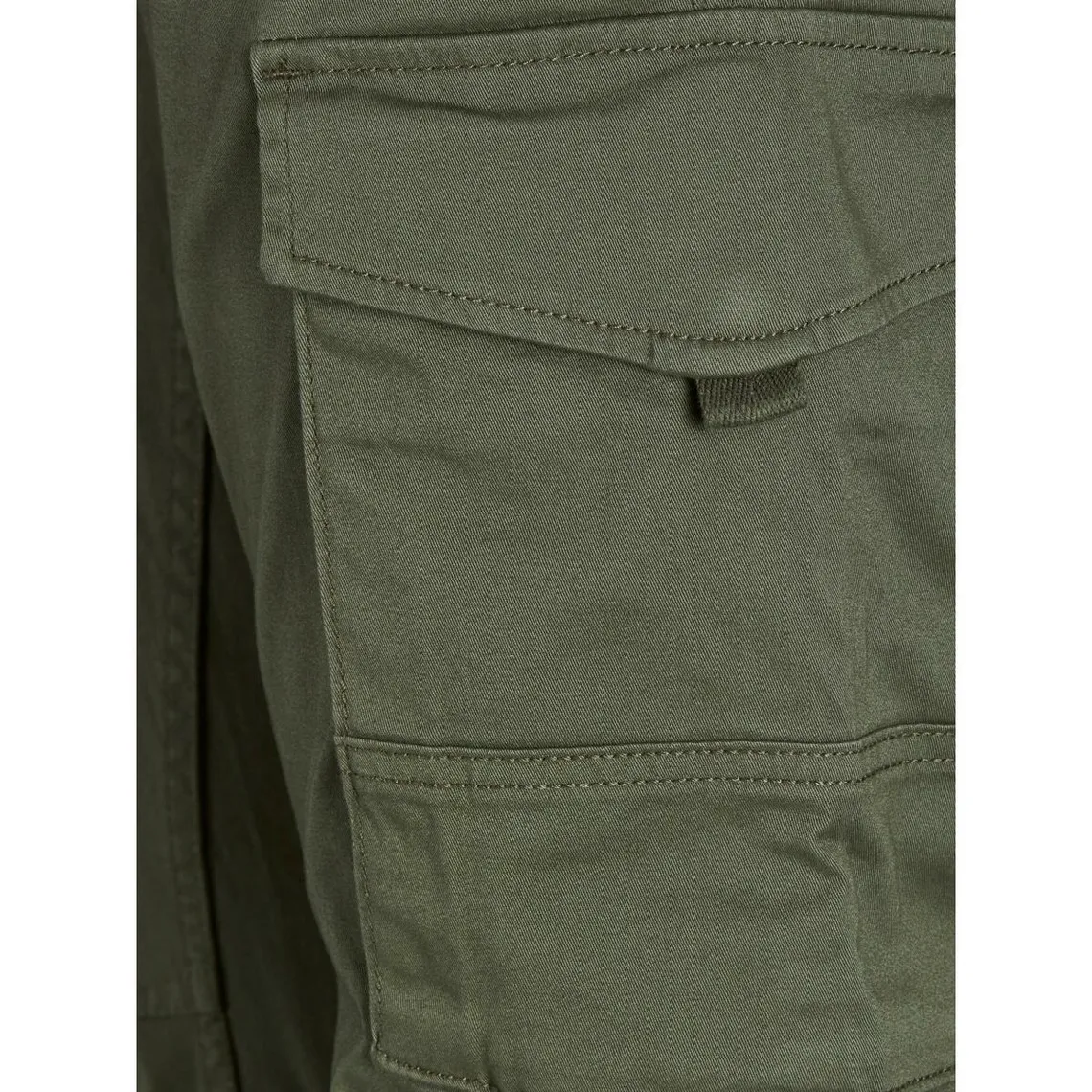 Pantalon cargo Slim Fit Vert foncé en coton | 3 Suisses