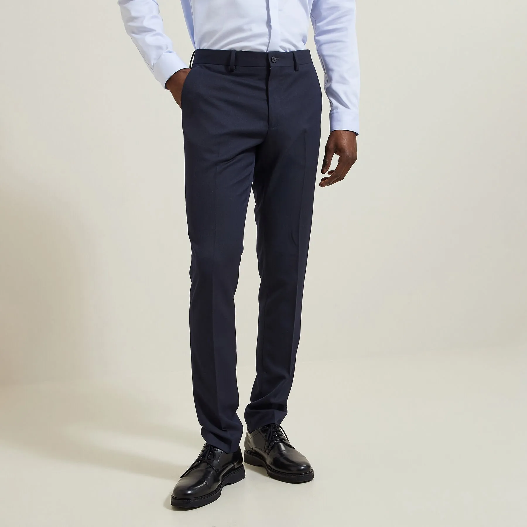 Pantalon de costume uni slim Bleu foncé | Jules