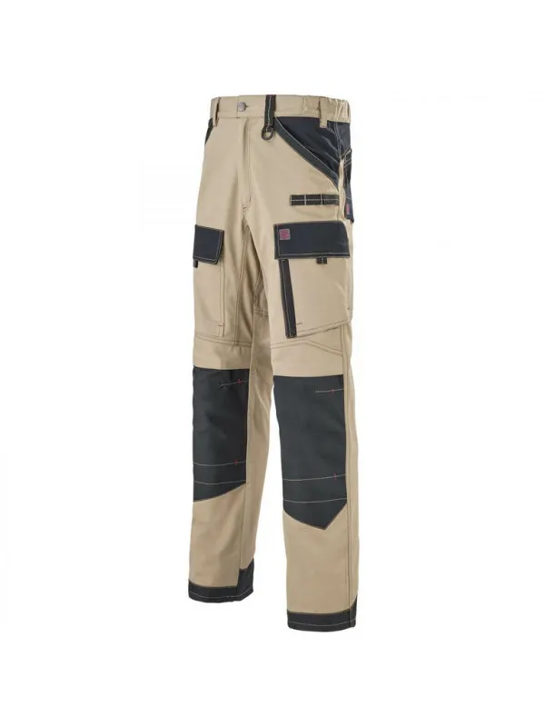 Pantalon de travail beige et noir ruler Adolphe Lafont