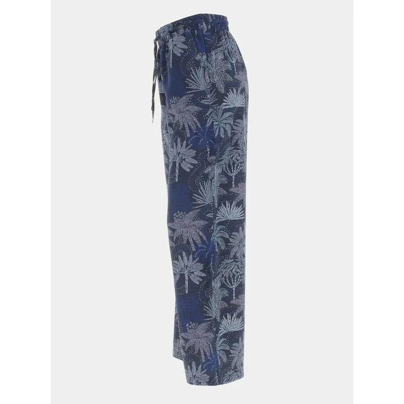 Pantalon fluide silia tropical bleu marine femme - Teddy Smith | wimod