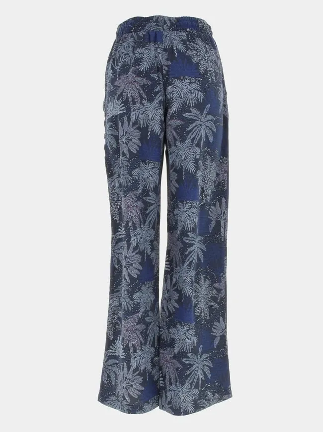 Pantalon fluide silia tropical bleu marine femme - Teddy Smith | wimod