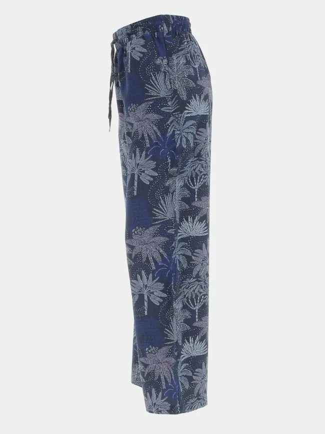 Pantalon fluide silia tropical bleu marine femme - Teddy Smith | wimod