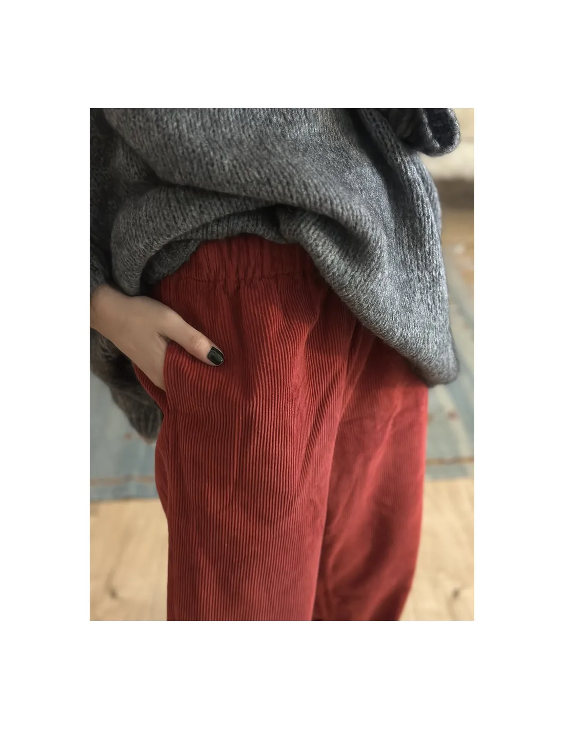 Pantalon LULU bordeaux