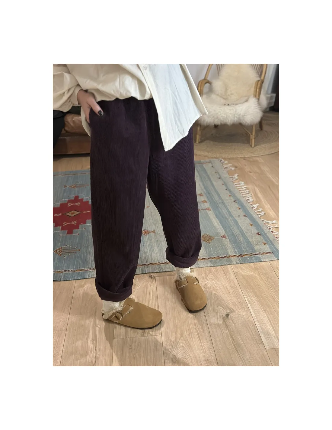 Pantalon LULU prune