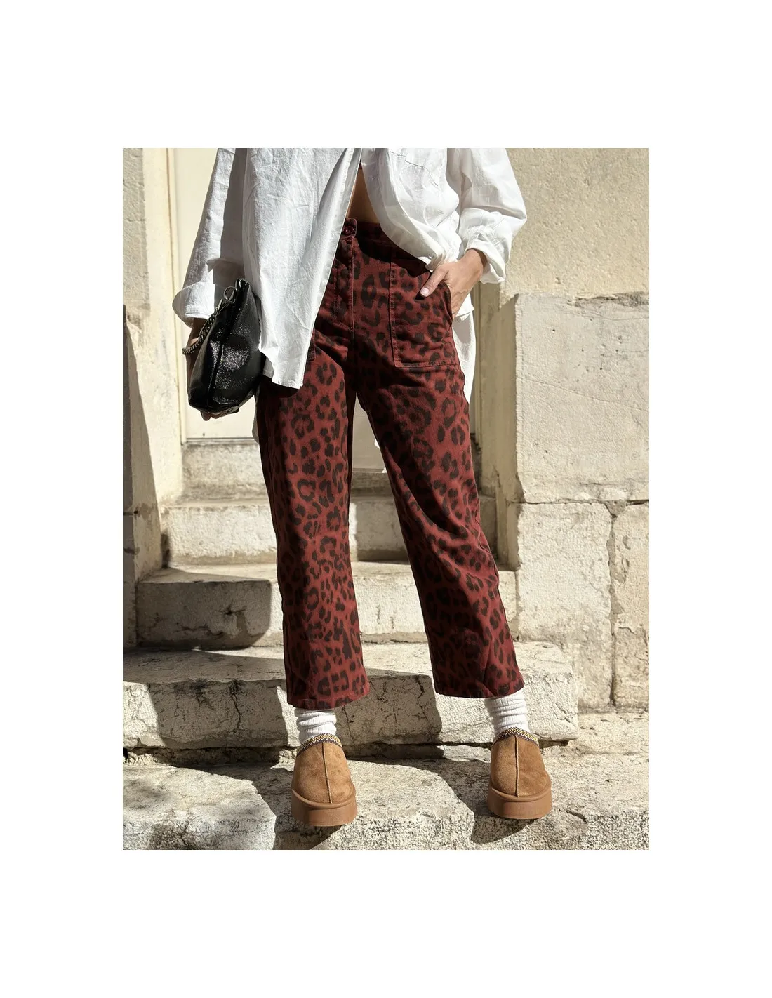 Pantalon TAMERICE bordeaux