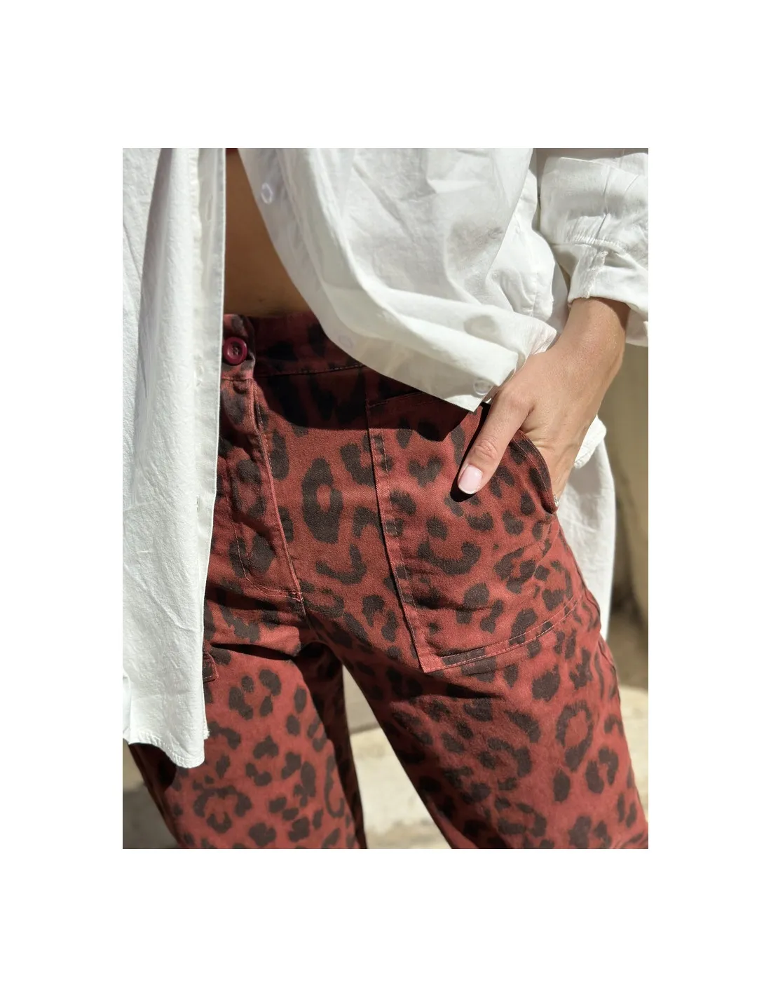 Pantalon TAMERICE bordeaux