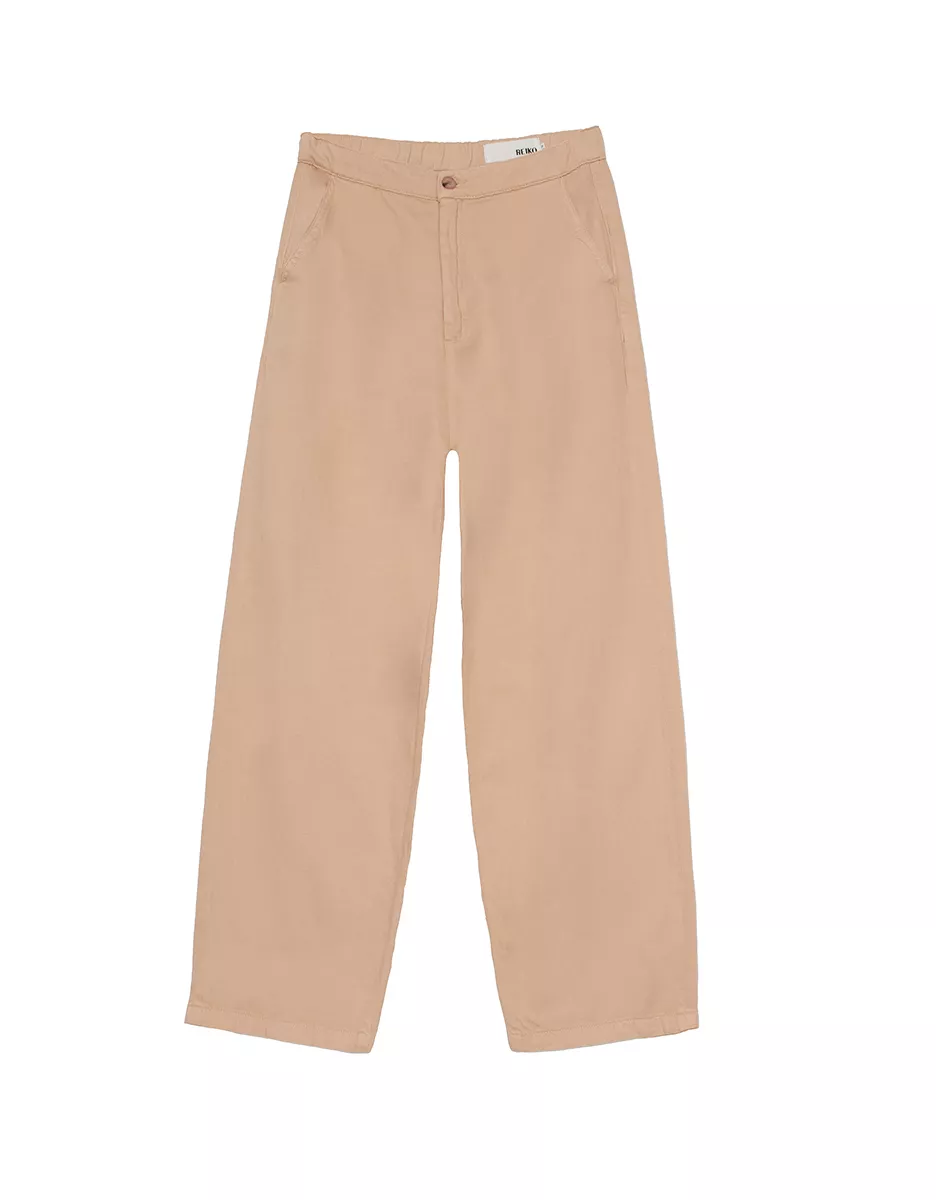 REIKO BALTIMORE LIGHT Pantalon Straight Fluide Femme Natural