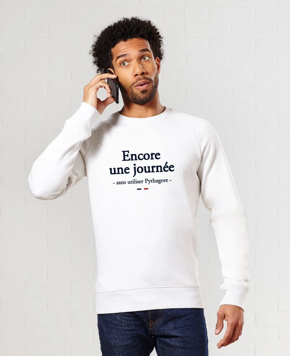 Sweatshirt homme Encore une journée sans utiliser Pythagore