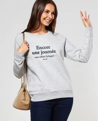 Sweatshirt homme Encore une journée sans utiliser Pythagore