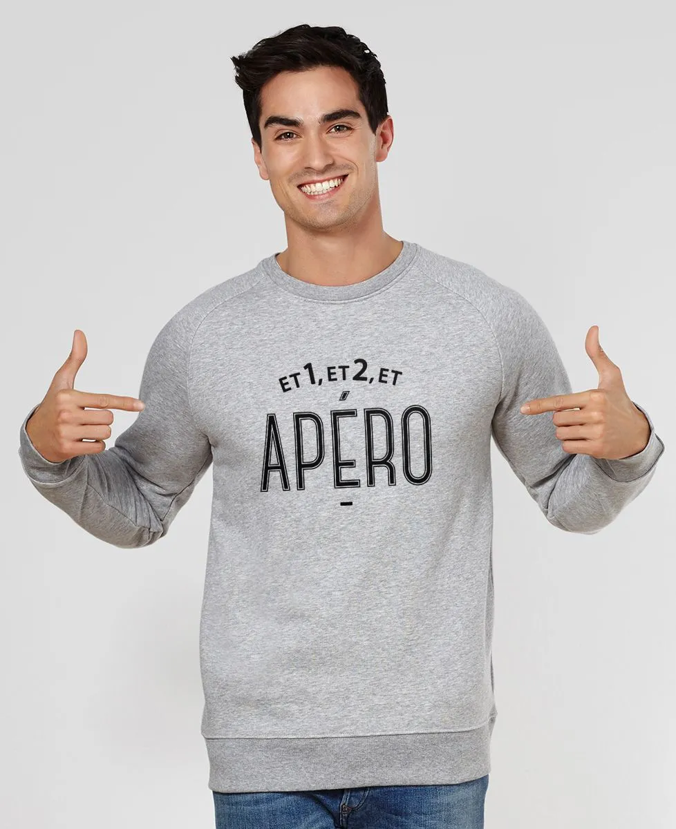 Sweatshirt homme Et 1, et 2 et apéro