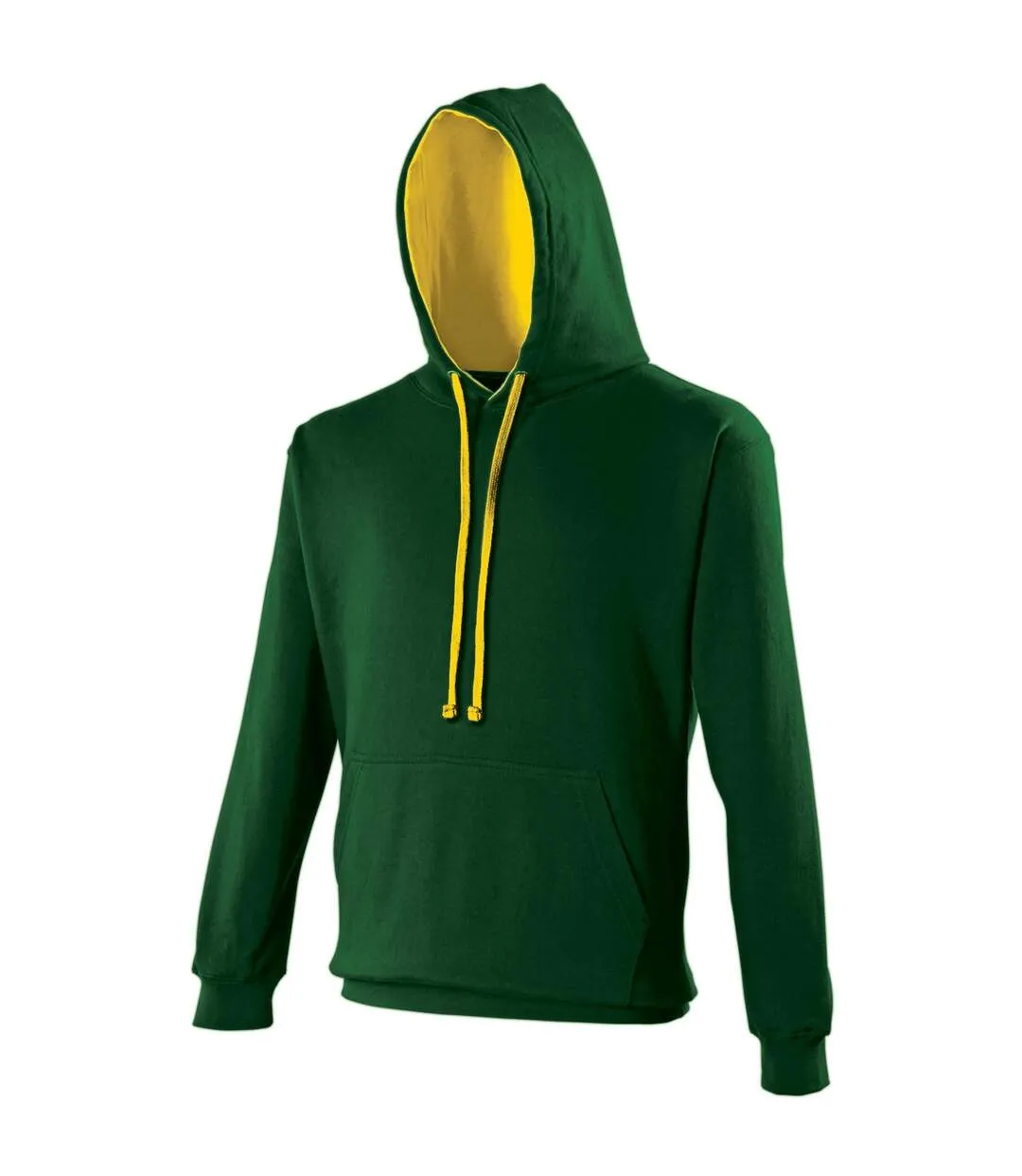 Sweatshirt varsity homme vert foncé / bouton d'or Awdis