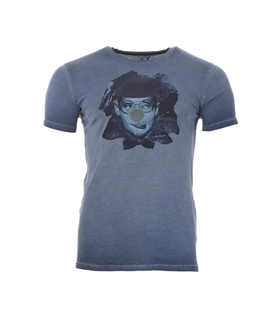 T-shirt Bleu Homme Teddy Smith Transfer