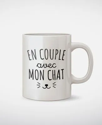 T-Shirt femme En couple avec mon chat