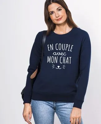 T-Shirt femme En couple avec mon chat