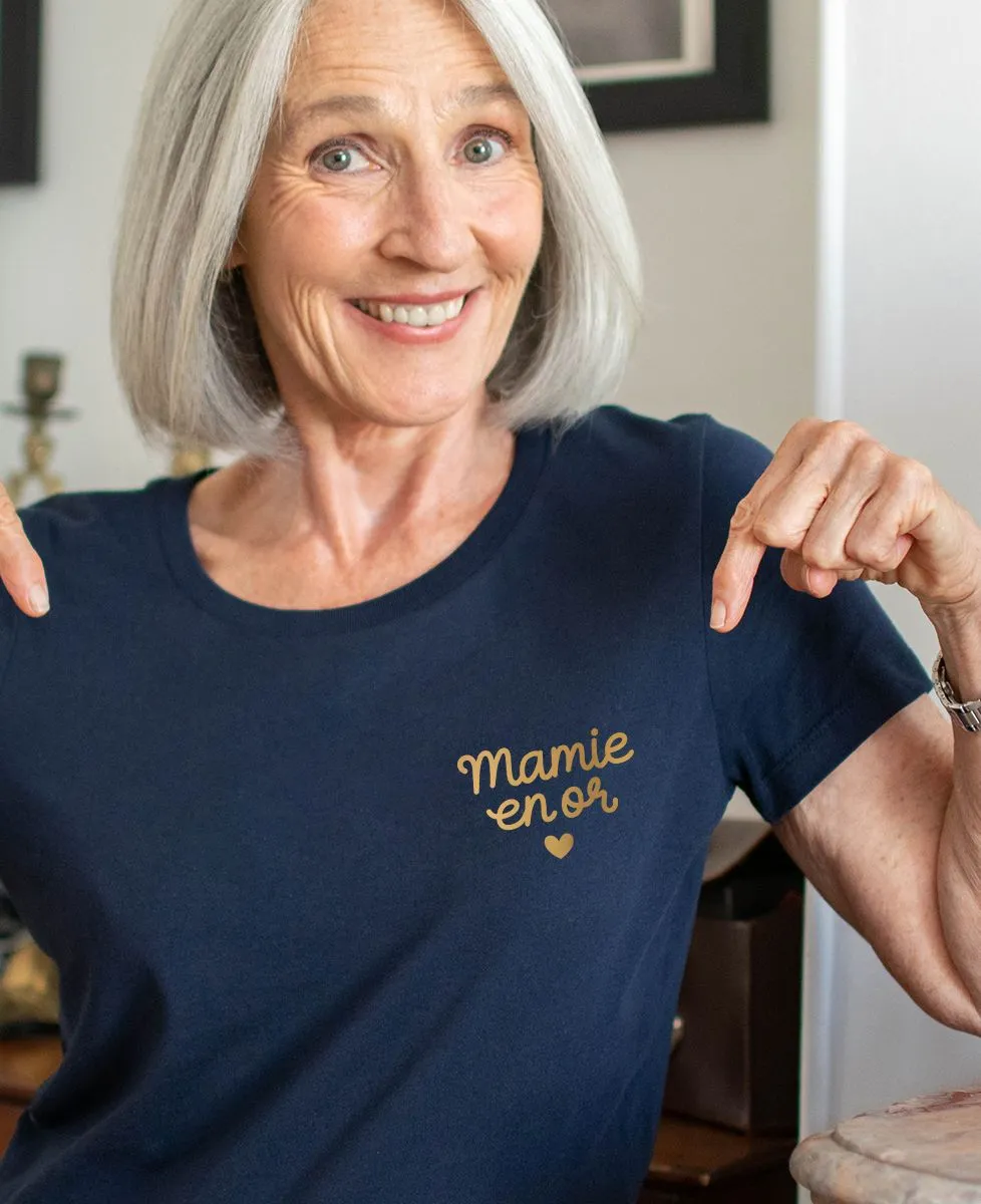 T-Shirt femme Mamie en or (effet doré)