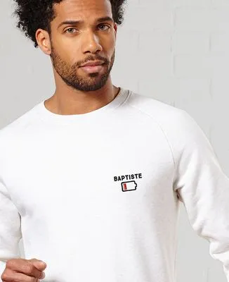 T-Shirt homme Batterie faible personnalisé (brodé)