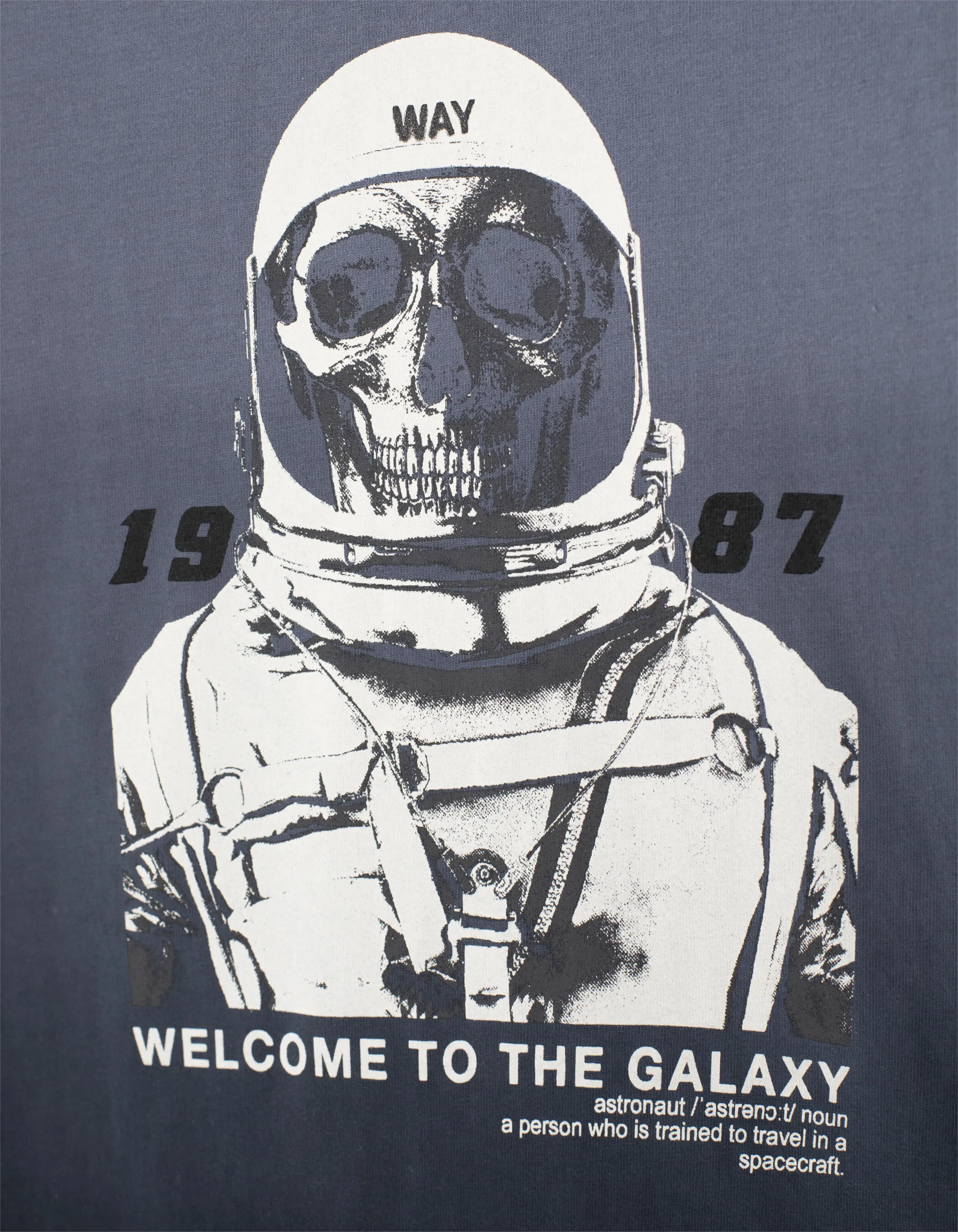 T-shirt orage astronaute-tête de mort deep dye garçon