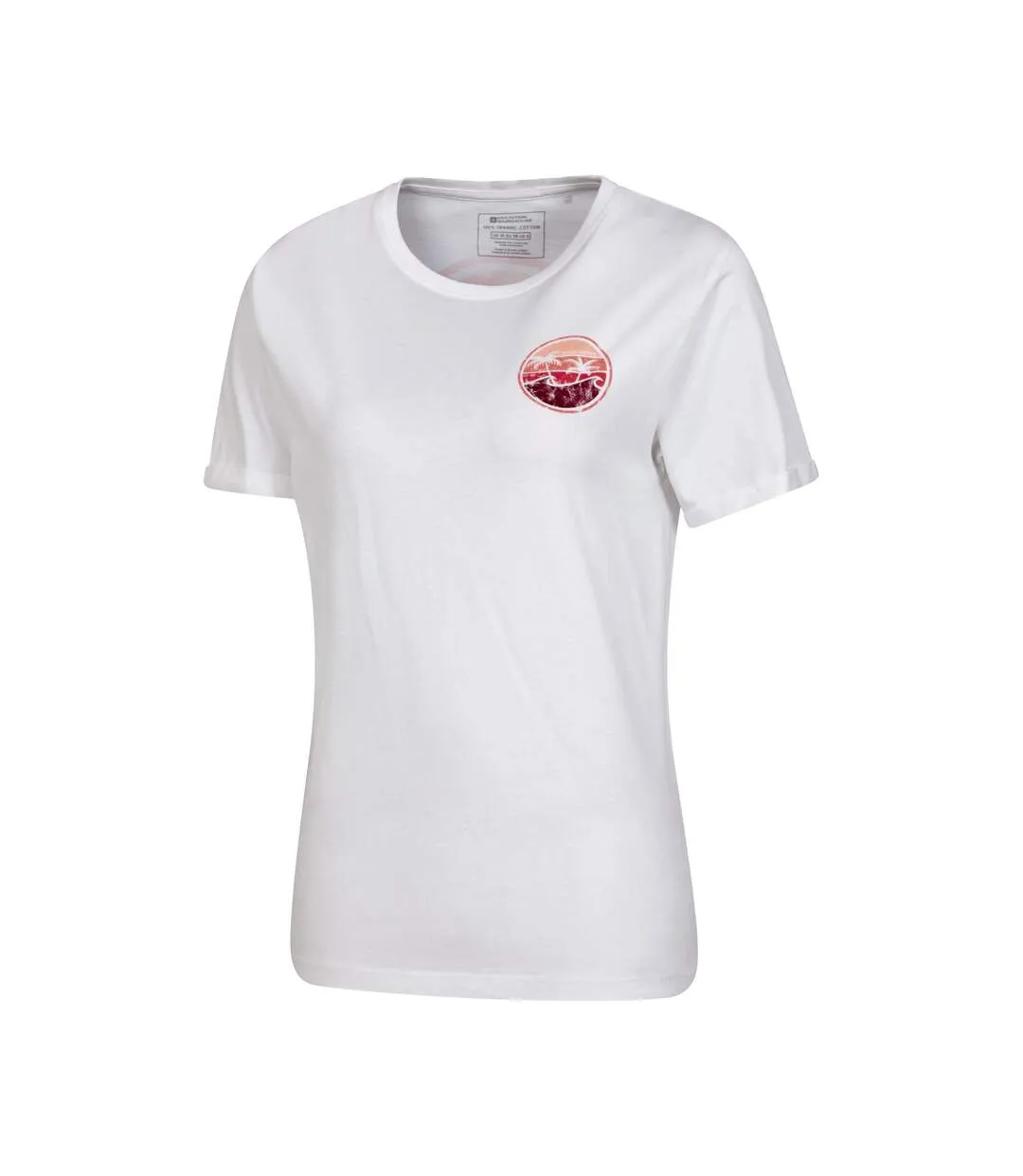 T-shirt palm wave femme blanc Mountain Warehouse