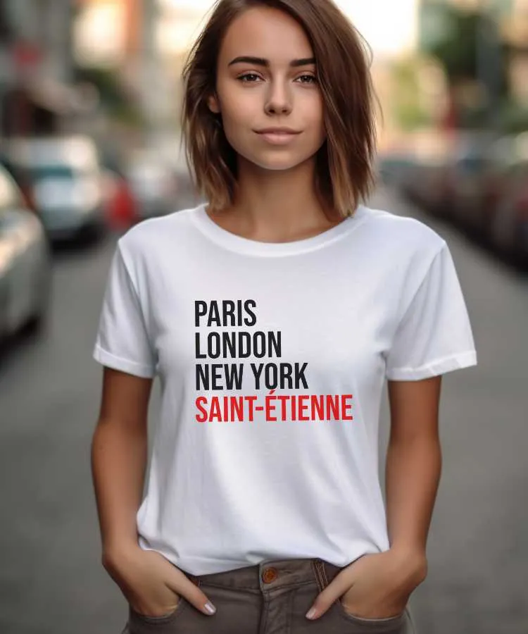 T-Shirt Paris London New York Saint-Étienne