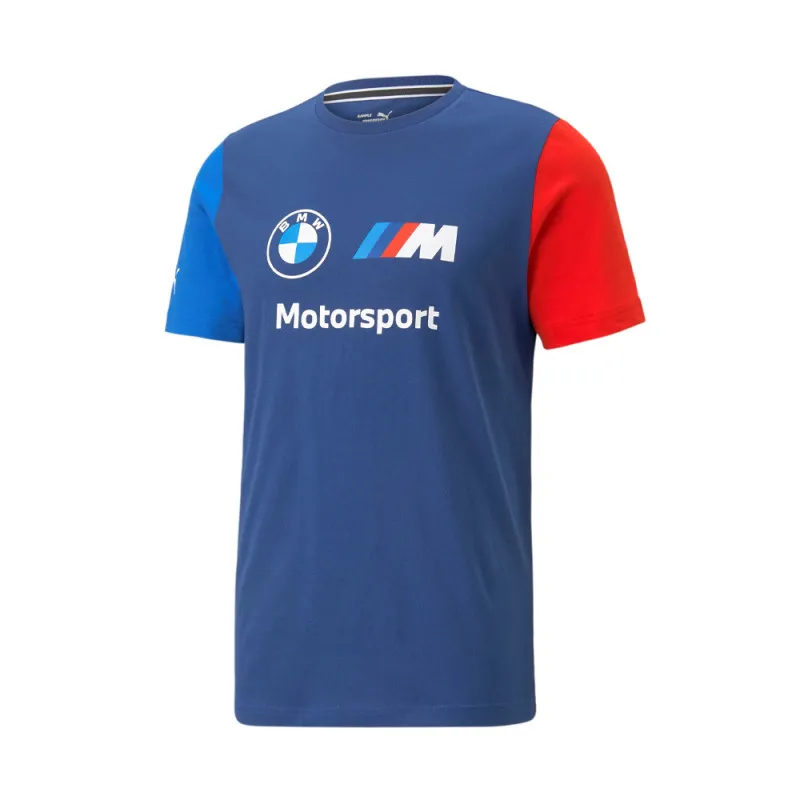 T-SHIRT PUMA BMW MMS ESS LOGO BLEU