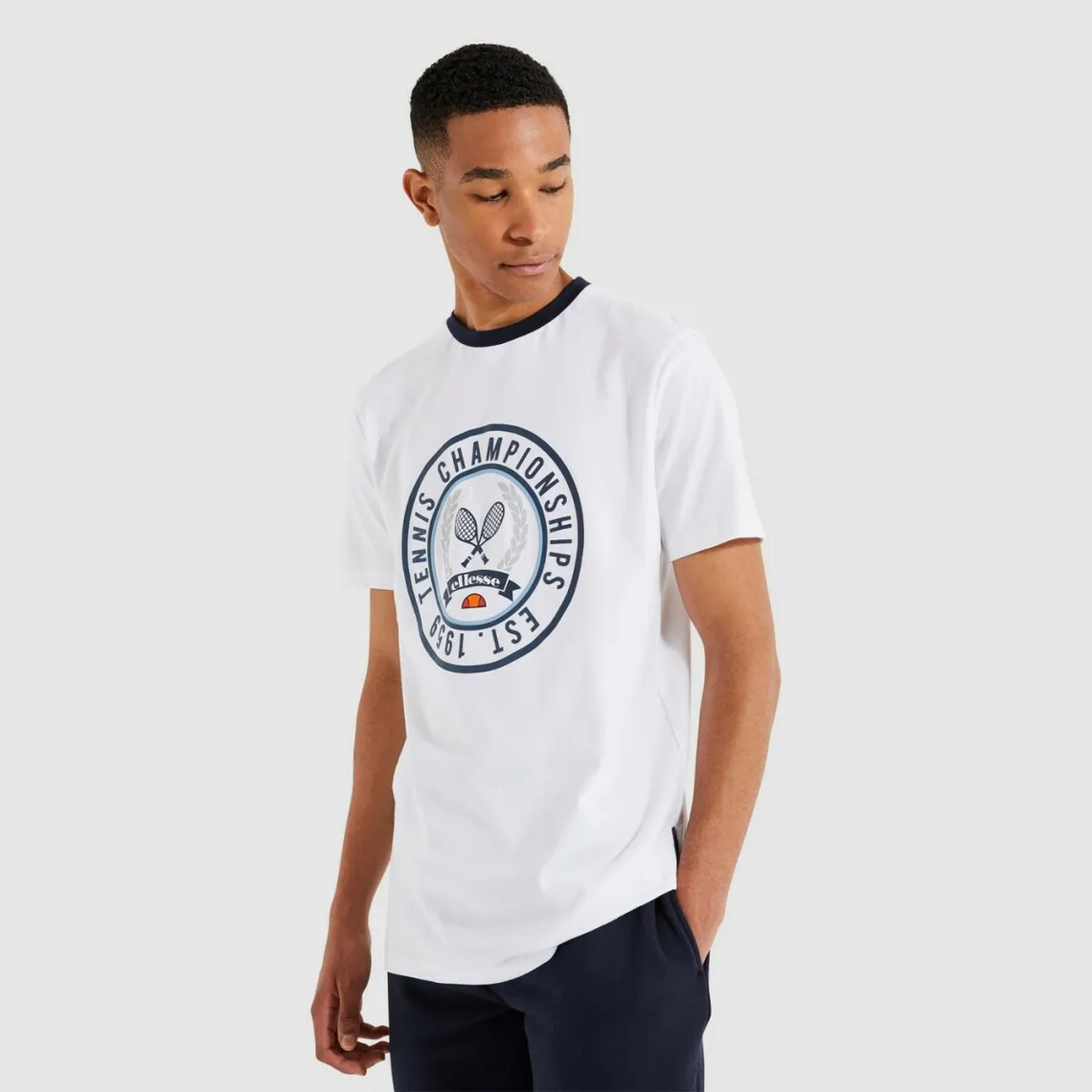 Tee-shirt SEGNA blanc en coton Ellesse prêt-à-porter - T-shirt / Polo Homme sur MenCorner