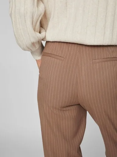 VILA VISTRIKER Pantalon Brown Lentil